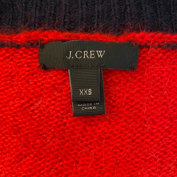 J.Crew red sparkly three-quarter sleeve sweater size XXS - Picture 4 of 4